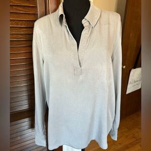 Calvin Klein Gray Long Sleeve Blouse